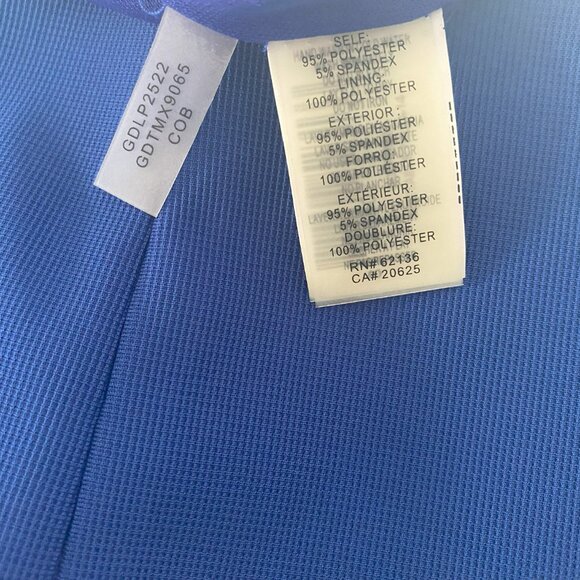Guess - Caged Detail,  Bodycon, Slight Stretch, Blue, Sheath Dress - Size 14 - Picture 5 of 8
